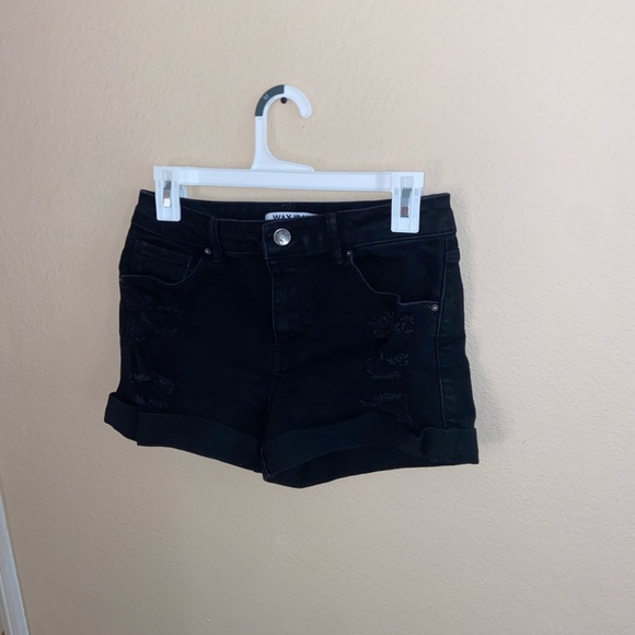 Urban Outfitters x Wax black grunge shorts distress punk y2k retro goth bottoms - Picture 4 of 8